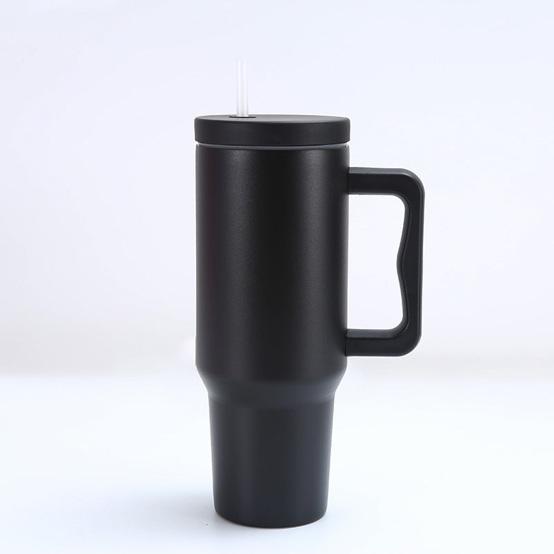 Wholesale 304 stainless steel 40oz ice cup car handle straw thermos cup